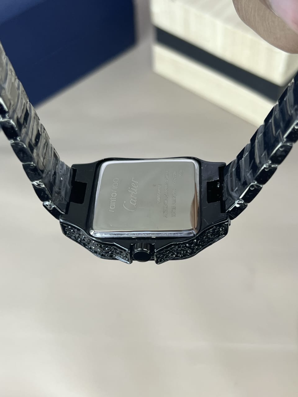 Mens Cartier Tang Full Stone